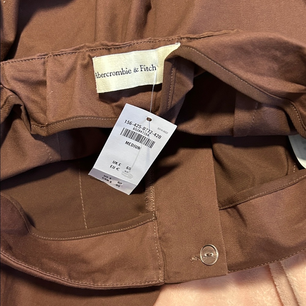 Abercrombie & Fitch High-Waisted Brown Dress Pant NWT - Picture 6 of 8